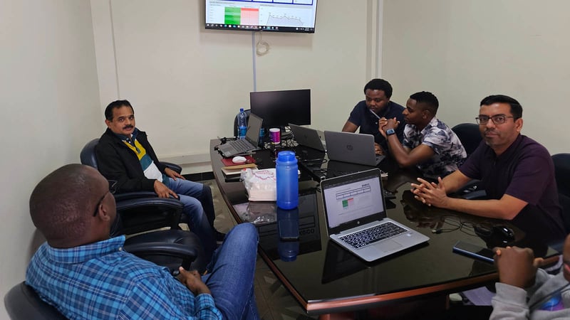 Global connectedness: team members from India visit our Kenya office.