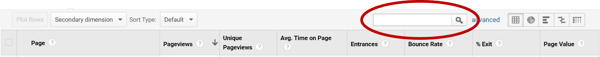 Google Analytics Search Feature for SEO