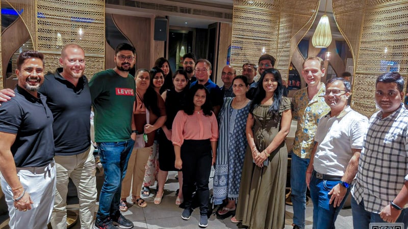 Execo's leadership spending time with our team in India.